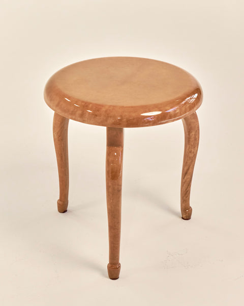 Aldo Tura Lacquered Goatskin Side/Occasional Table