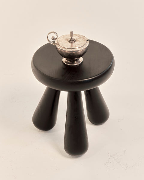 Swedish Ebonized Pine Footstool