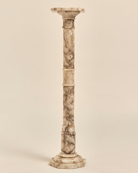 Neoclassical Calacatta Marble Pedestal