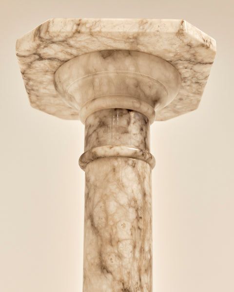 Neoclassical Calacatta Marble Pedestal