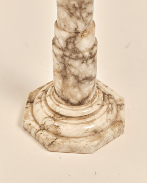 Neoclassical Calacatta Marble Pedestal