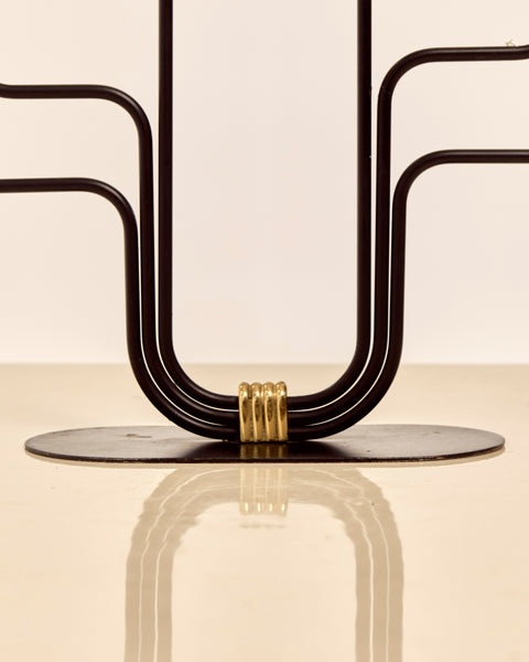 Brass and Lacquered Metal Candelabra by Gunnar Ander for Ystad Metal (Large Edition)