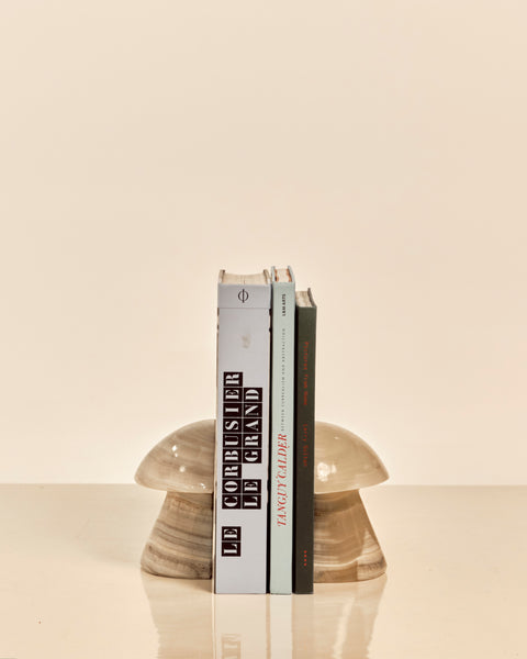 Onyx Mushroom Book Ends