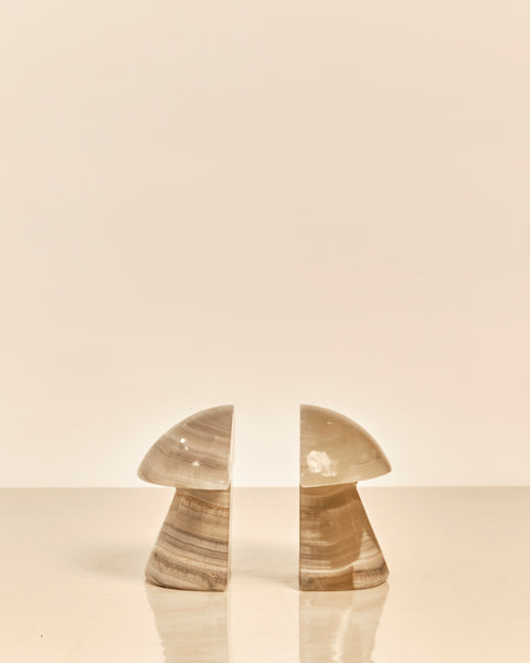 Onyx Mushroom Book Ends