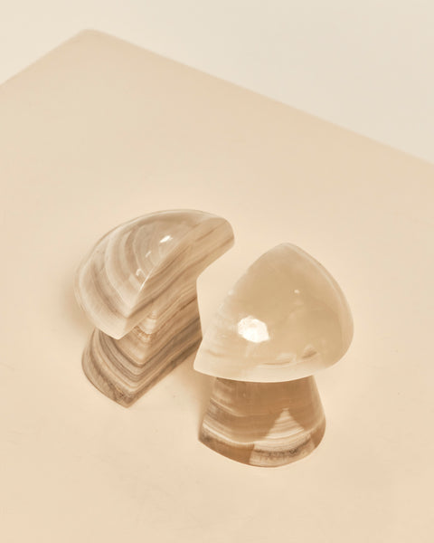 Onyx Mushroom Book Ends