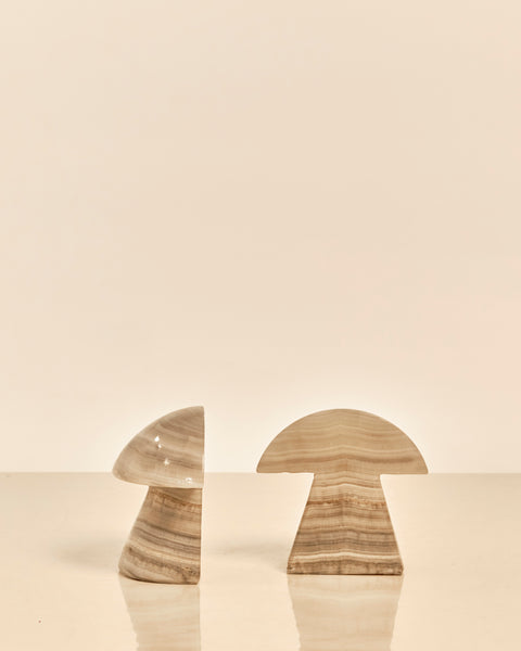 Onyx Mushroom Book Ends
