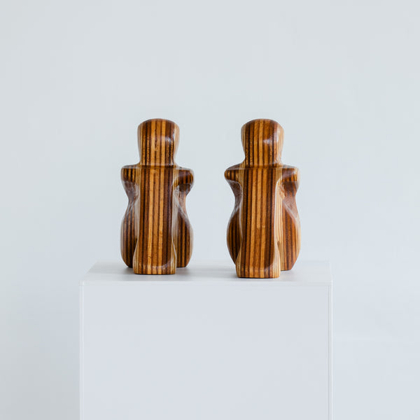 Pair of 1980’s Robert Hargrave Sitting Figure Sculptures/ Bookends