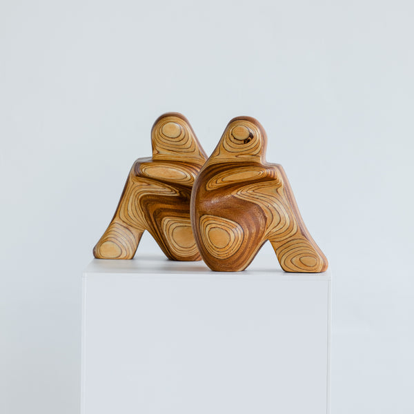 Pair of 1980’s Robert Hargrave Sitting Figure Sculptures/ Bookends