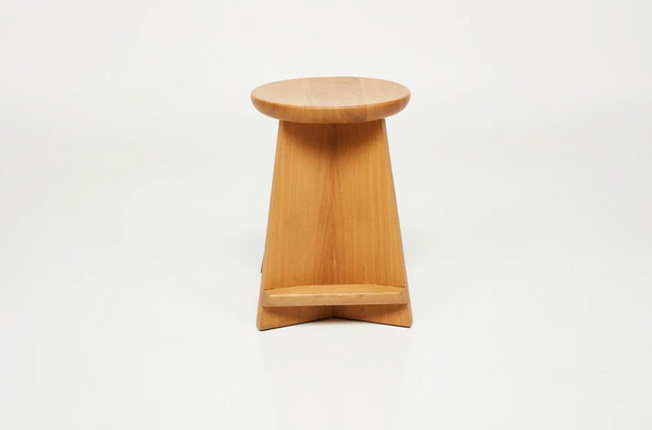 Modernist Solid Oak Counter Stool