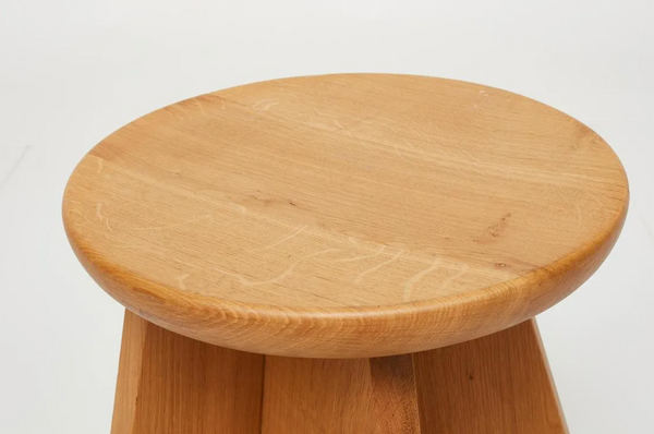 Modernist Solid Oak Counter Stool