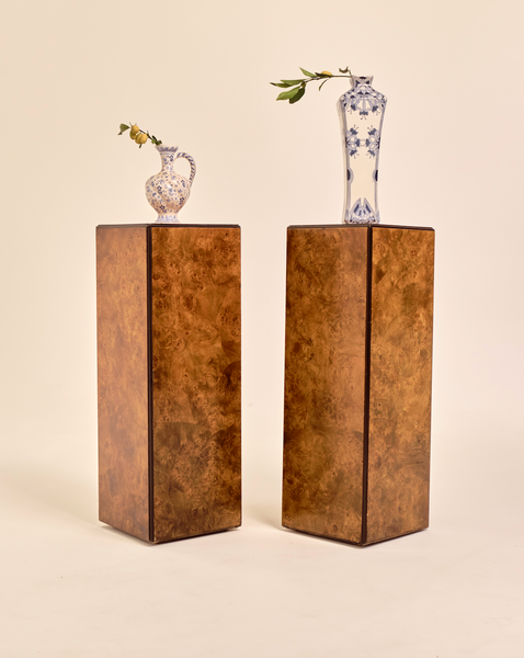 Burled Olivewood Pedestal