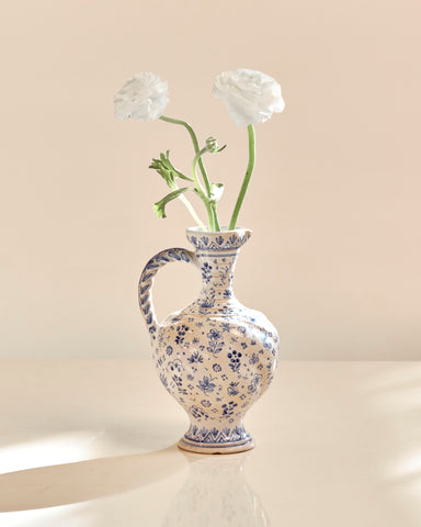 Swedish Ceramic Pitcher with Braided Handle