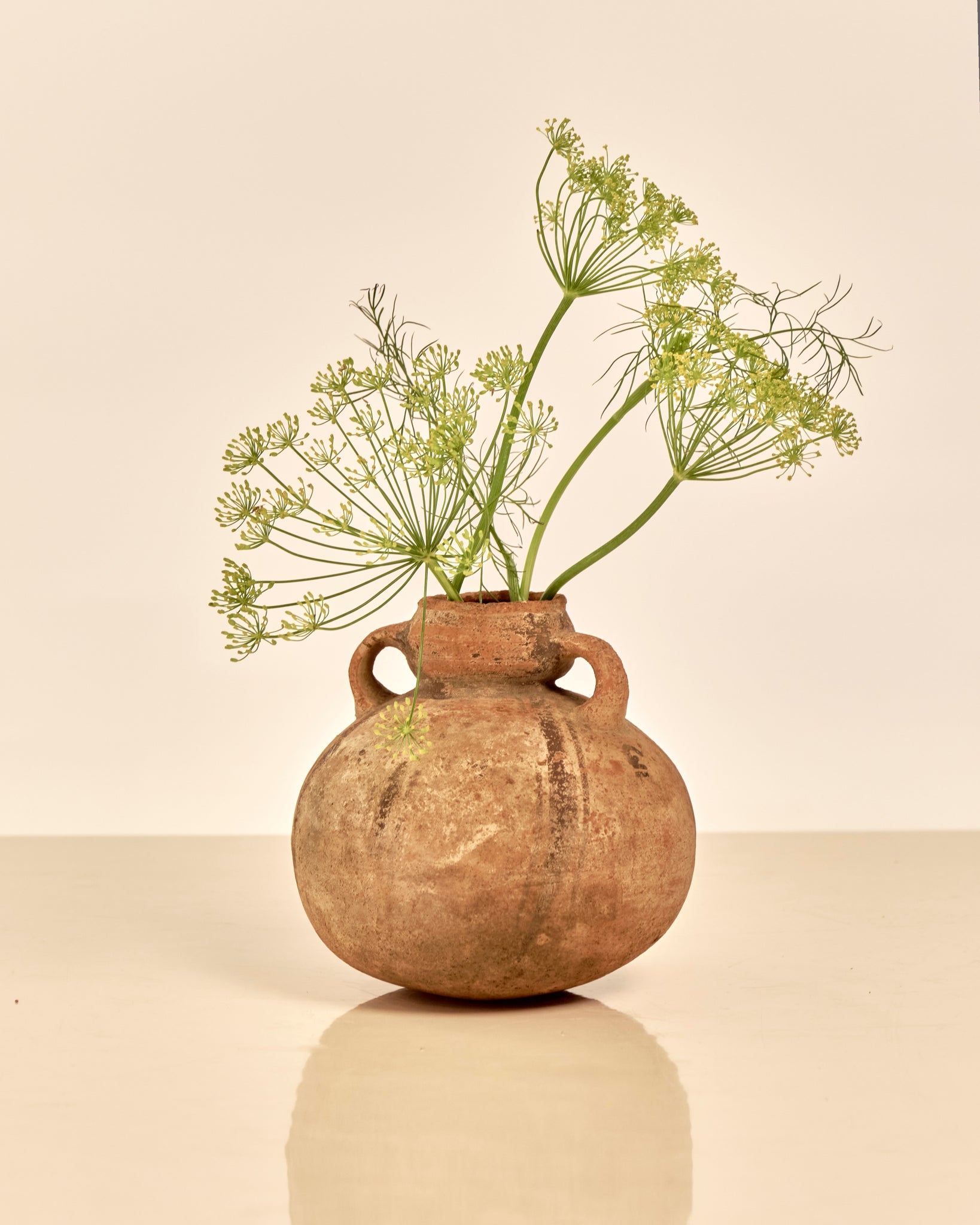 Pre-Columbian Ceramic Vessel with Double Ribbon Handle from the Chancay Culture