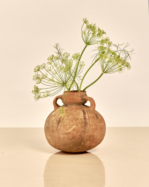 Pre-Columbian Ceramic Vessel with Double Ribbon Handle from the Chancay Culture