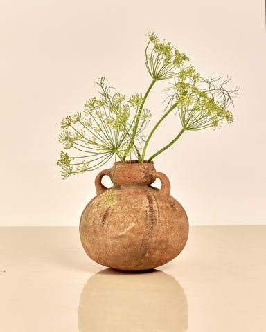 Pre-Columbian Ceramic Vessel with Double Ribbon Handle from the Chancay Culture