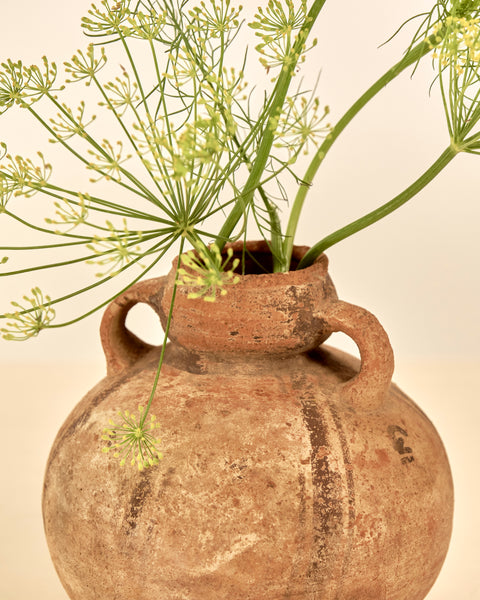 Pre-Columbian Ceramic Vessel with Double Ribbon Handle from the Chancay Culture