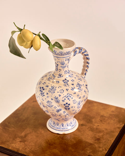 Swedish Ceramic Pitcher with Braided Handle