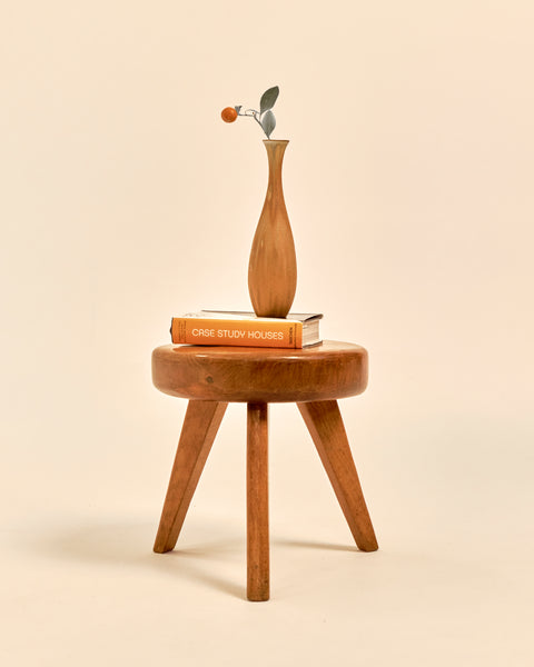 French Modernist Walnut Foot Stool