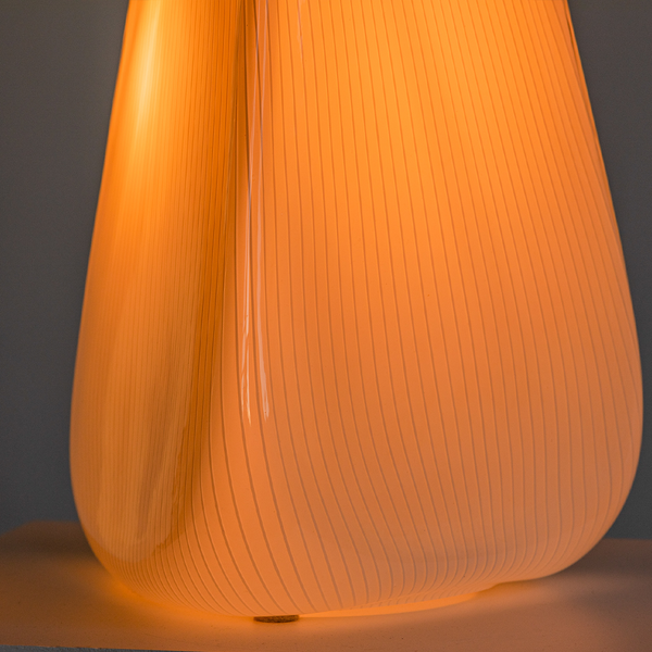 1980's Striped Table Lamp, attributed to Lino Tagliapietra for Vetri Murano