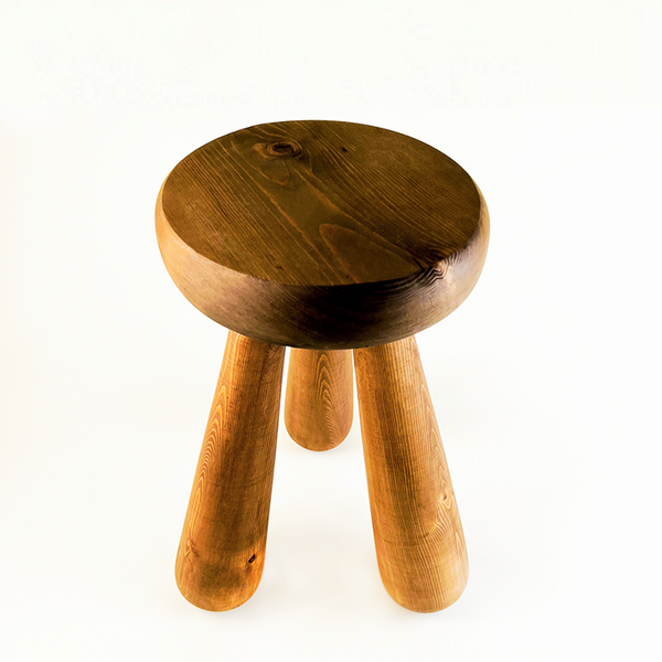 Scandinavian Round Foot Stool (Tall)